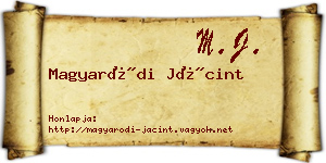 Magyaródi Jácint névjegykártya